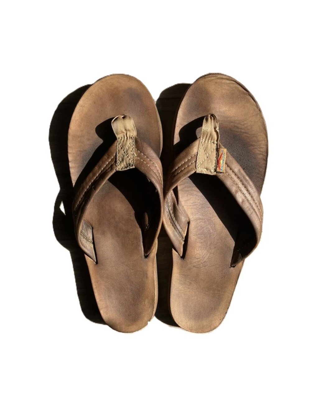 Rainbow Sandals Women's Medium (6.5–7.5) Brown Leather — Good Used Condition